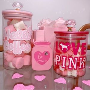 Hello kitty glass coffee jar with Crystal holder